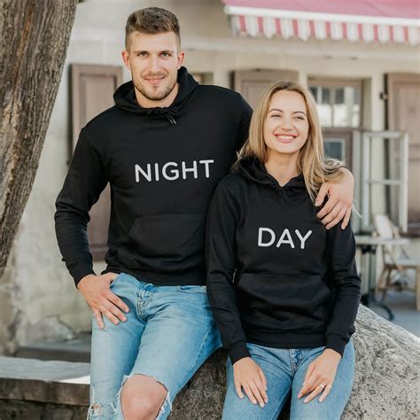 Customized Couple Hoodies "Day and Night" – Great Gifts For Couple