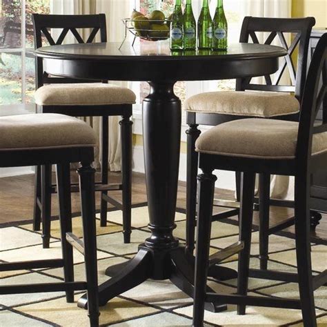 Round Bar Height Table and Chairs - Foter | Bar height kitchen table, Bar height dining table ...