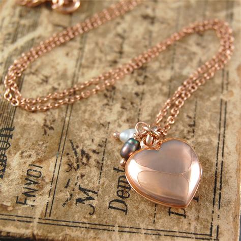 Heart Locket Rose Gold Plated Sterling Silver Necklace By Otis Jaxon