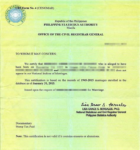 Certificate Of Authority Sample Philippines