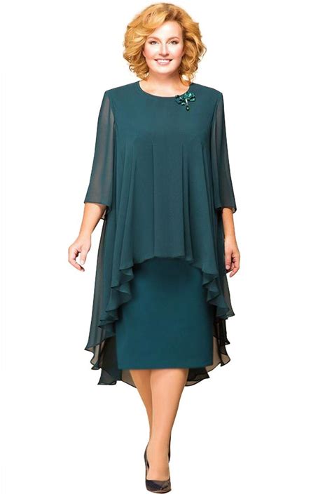 Lace Tea Length Evening Dress 2020 Two Piece Plus Size, 46% OFF