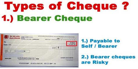 Bearer Cheque Vs Order Cheque