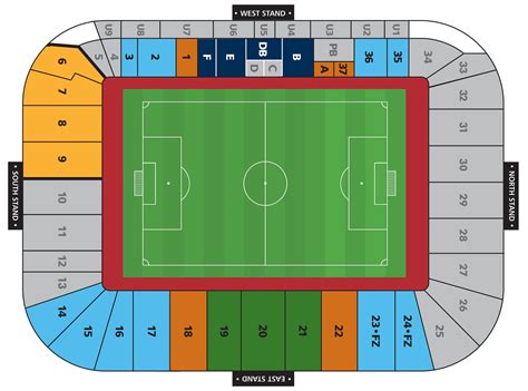 Ricoh Arena Seating Plan - Seating plans of Sport arenas around the World