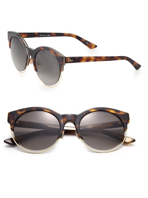 Dior Sideral 53mm Round Sunglasses in Brown | Lyst