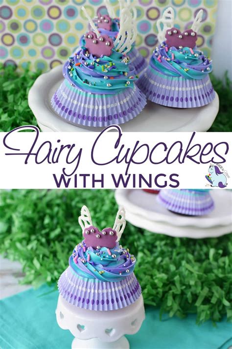 Fairy Cupcakes with Printable Template for Candy Wings