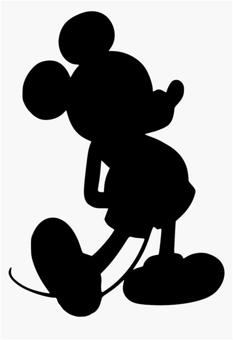 Silhouette Mickey Mouse Outline , Transparent Cartoons - Silhouette ...