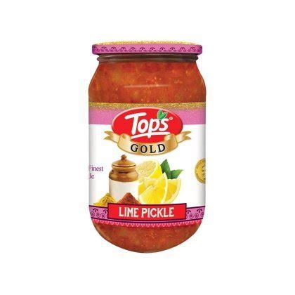 Tops Gold Lime Pickle Jar 500gm - BGStores