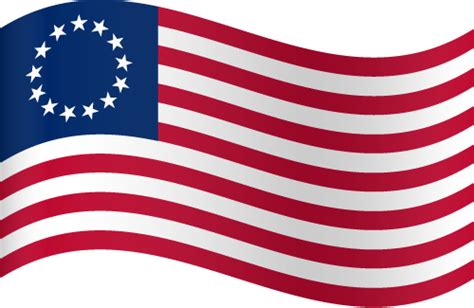 American Flag 13 Colonies Waving
