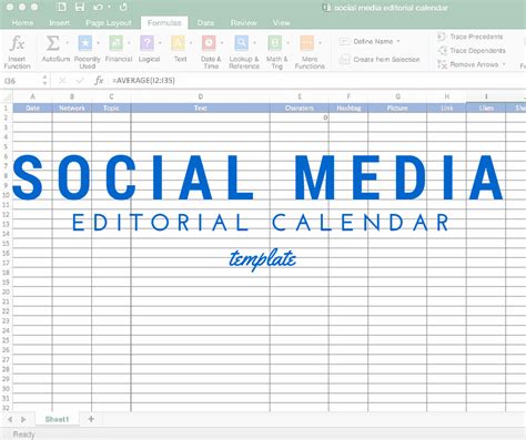 Make Your Own Social Media Editorial Calendar – Marketing Elements by ...