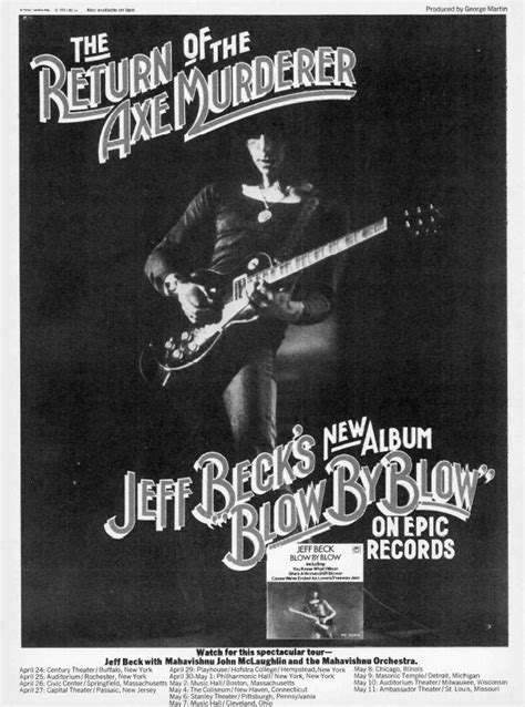 Classic 70s Ads: Jeff Beck, ‘Blow By Blow’ (1975) | Bionic Disco