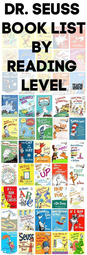 List of Dr. Seuss Books by Reading Level - Teach Beside Me