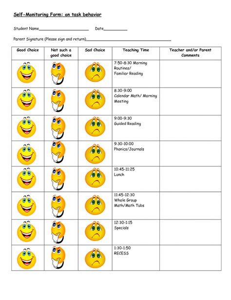 Behavior Charts Printable for Kids | Activity Shelter