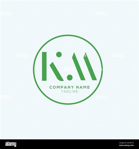 Creative modern KM Letter Business Logo Design Alphabet Icon Vector Symbol. Creative elegant ...