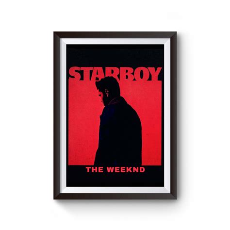 The Weeknd Starboy Metallic Hot Rap Music Poster