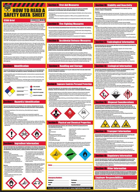 Buy How To Read A Safety Data Sheet (SDS/MSDS) , 24 x 33 Inch, UV Coated Paper () Online at ...