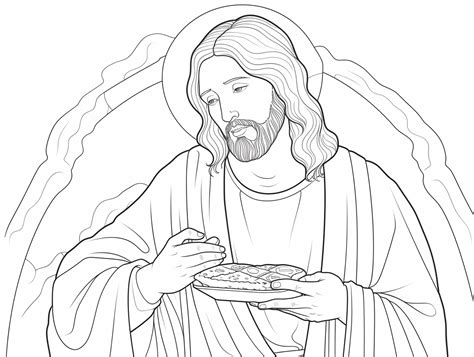 Jesus Bread Of Life Artwork - Coloring Page