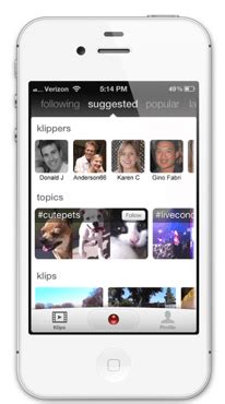 Social Video Sharing iOS App Klip Ups The Personalization In New ...