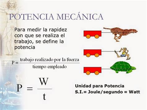 LO NATURAL DE LA FÍSICA: TRABAJO Y POTENCIA