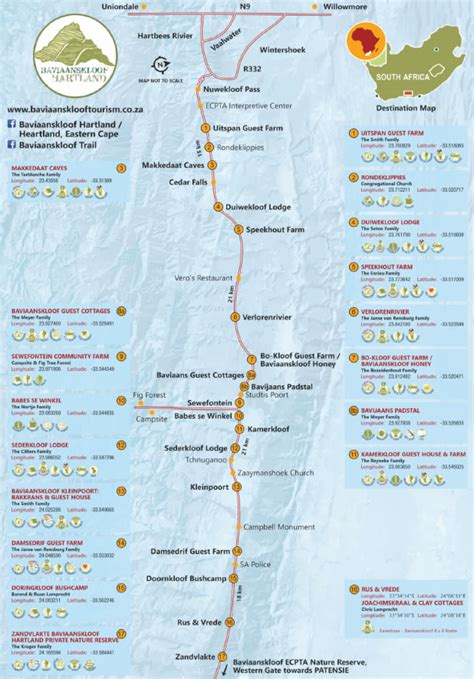 Baviaanskloof Tourism Map