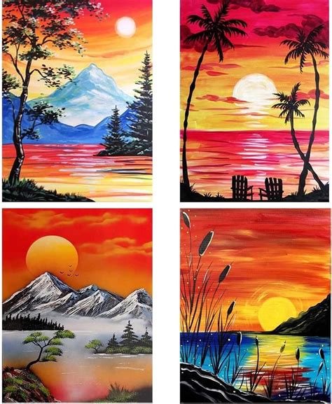 Amazon.com: 4 Packs Beaudio Landscape Series Diamond Painting Kits for ...