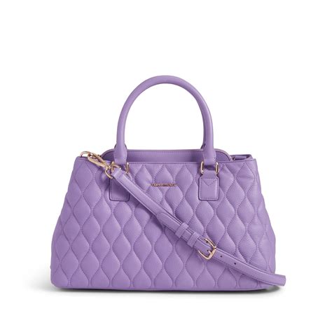 Vera Bradley Quilted Leather Emma Satchel Bag