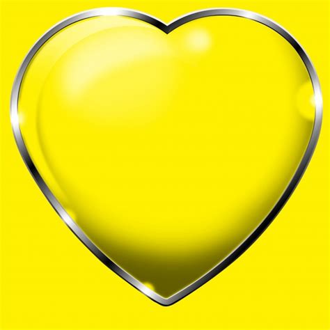 Yellow Heart Free Stock Photo - Public Domain Pictures