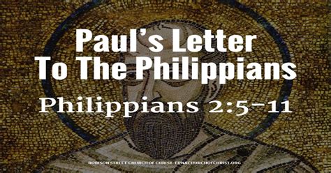 Paul’s Letter To The Philippians – Robison Street church Of Christ