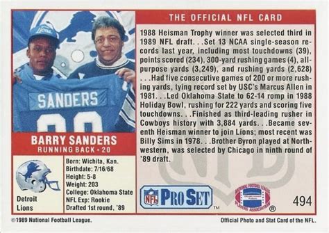 Barry Sanders Rookie Cards: The Ultimate Collector’s Guide - Old Sports ...