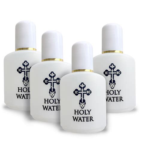 Holy Water Bottle, plastic 2oz, 4pk - Ancient Faith Store