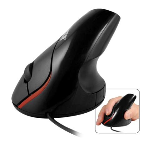 Anker® Vertical Ergonomic Optical Mouse for Windows and Mac OS, Wired, USB, 1000 DPI, 5 Buttons ...