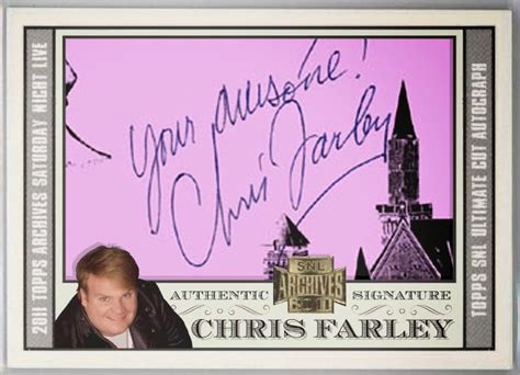 The Baseball Card Blog: Guest Pack: SNL Archives Chris Farley Auto Hit