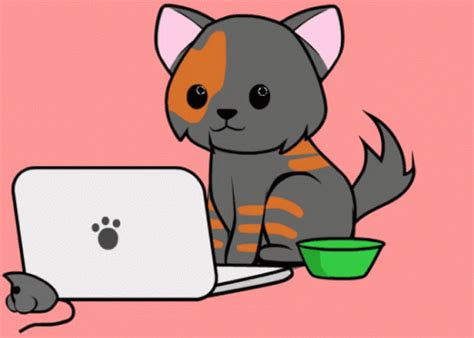 Cat Typing On Laptop GIF | GIFDB.com