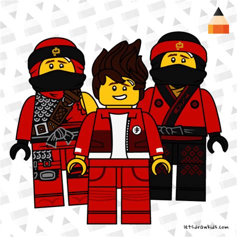 LEGO Ninjago Kai | Drawing Lego Ninja Kai (Season 9, Fire Ninja, High School Outfit)