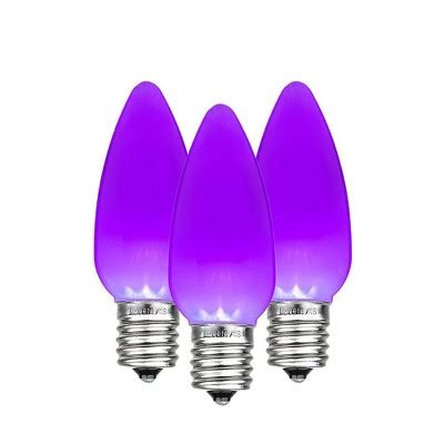 Novelty Lights Purple C9 Led Plastic Ceramic (opaue) Christmas Replacement Bulbs Dimmable 25 ...