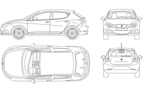 CAD vehicle Car block detail elevation 2d view layout file | Elevation, Elevation drawing, Layout