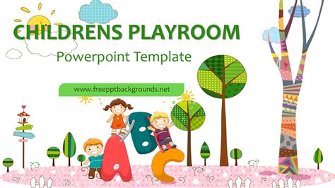 Childrens Playroom Powerpoint Templates - Green, Nature - Free PPT ...