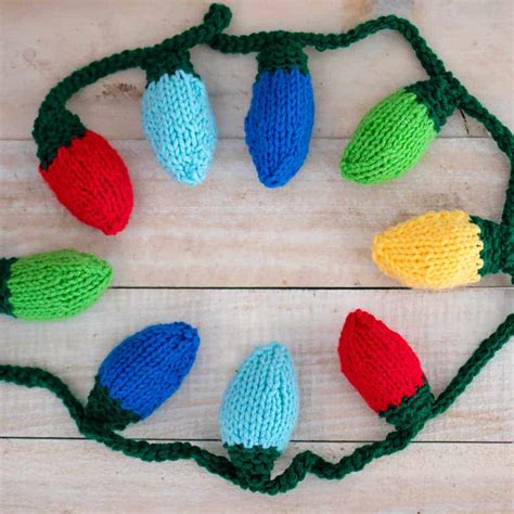 String Christmas Lights Knitting Pattern