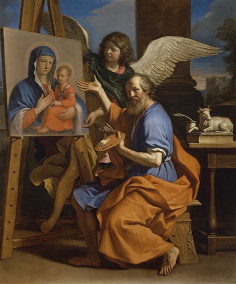 GUERCINO'S ST LUKE DISPLAYING A PAINTING OF THE VIRGIN