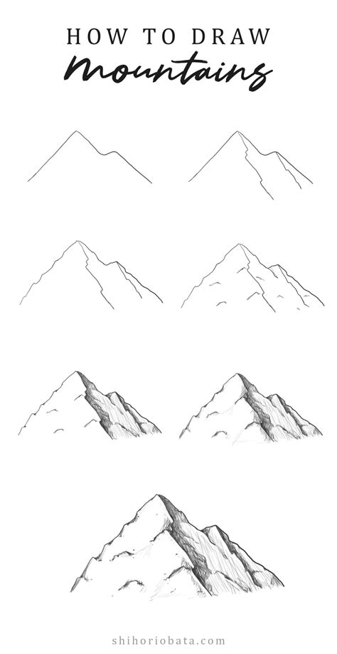 Sketch Mountain Drawing Easy