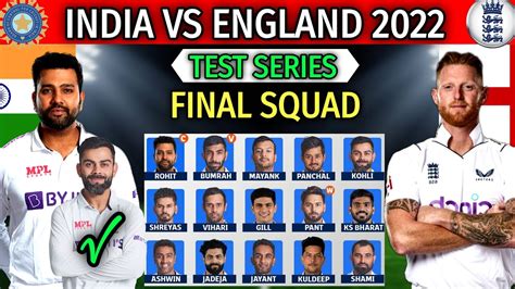 India vs England Test Series 2022 | Match Schedule and Team India Test ...