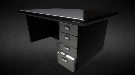 Simple Office Table - Download Free 3D model by Zohaib (4minus1d ...
