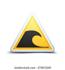 Tsunami Hazard Sign Stock Vector (Royalty Free) 375872203 | Shutterstock