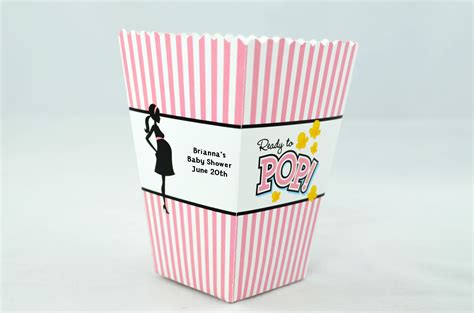 Ready To Pop Pink - Personalized Baby Shower Popcorn Boxes