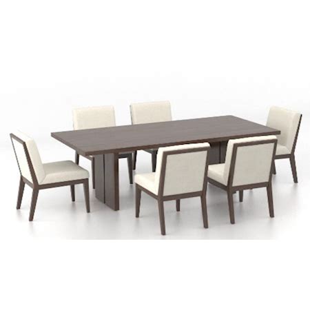 Canadel Modern CNN05179AL29MNAx6+TRE 4084 MPx1 7-Piece Dining Set | Suburban Furniture | Table ...