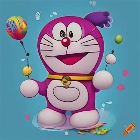 Doraemon happy birthday lola on Craiyon