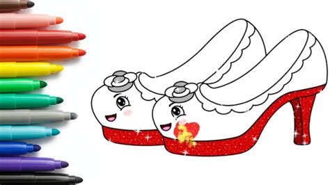 Mewarnai Gambar Sepatu Hak Tinggi Untuk Ke Pesta || coloring pictures of high heels for a party ...