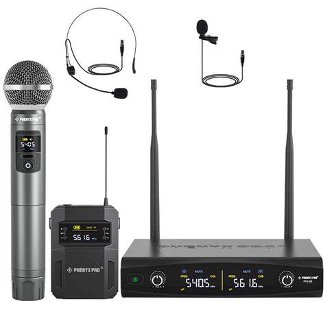 Buy Phenyx Pro Wireless Microphone System,Metal Wireless Mic Set with Handheld Microphone ...