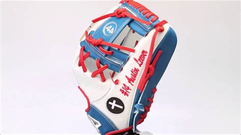 44 Pro Custom Baseball Gloves Signature Series White / Red / Blue I web ...