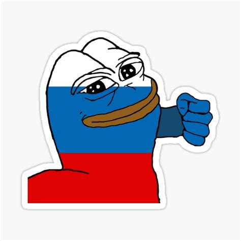 "Punching Pepe (Russia)" Sticker for Sale by Meme-Magician | Redbubble