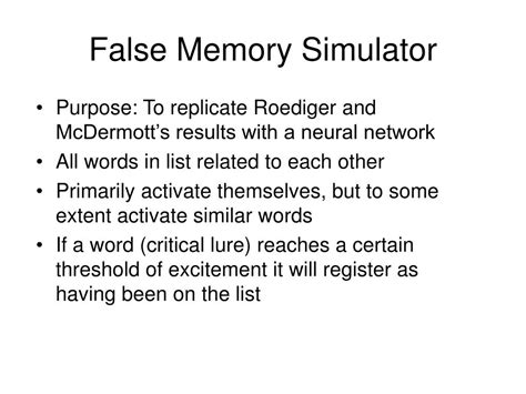 PPT - False Memory Phenomena PowerPoint Presentation, free download ...